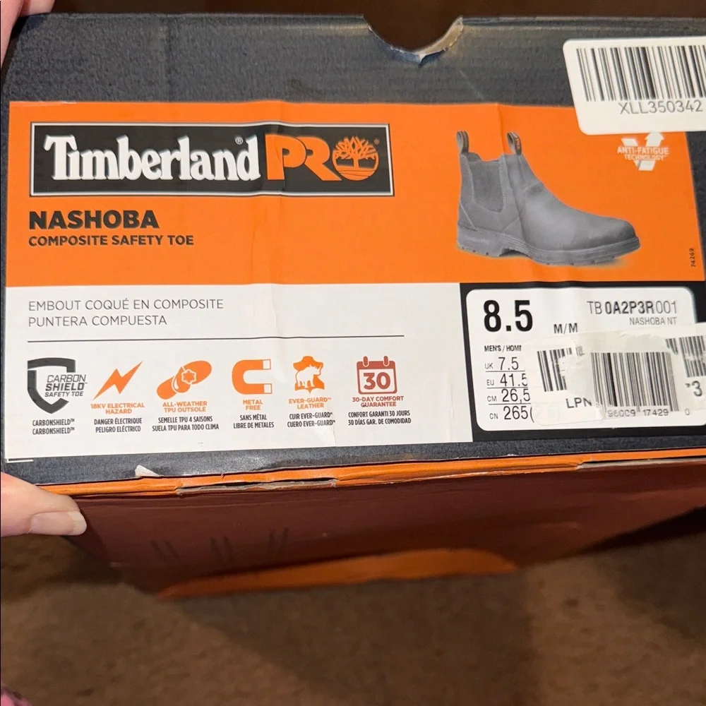 Timberland PRO Men's Black Nashoba Casual Composite Toe Waterproof Chelsea Boots